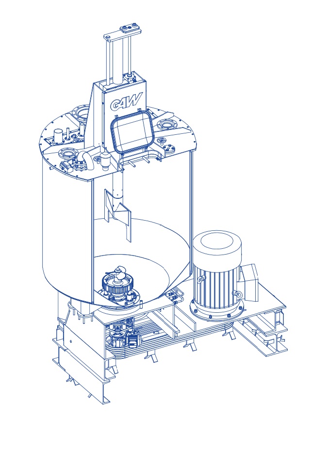 GAW group technologies bottom drive disperser suspended chassis industrial plants coating res