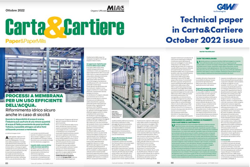Carta Cartiere 10 2022 technical paper GAW