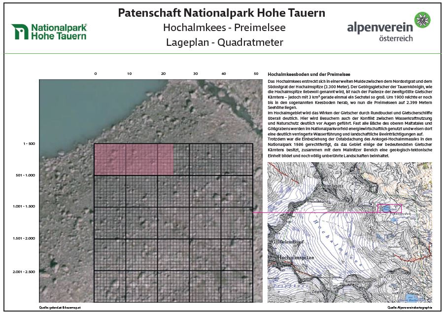 Patenschaft Lageplan Nationalpark Hohe Tauern